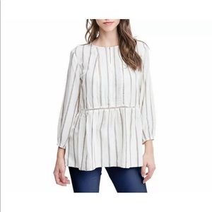 Fever Light White/Beige Blouse 3/4 Sleeves XXL- XL